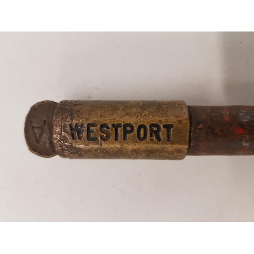 235 - Small Steel Staff, Westport to Castlebar - 9.5ins