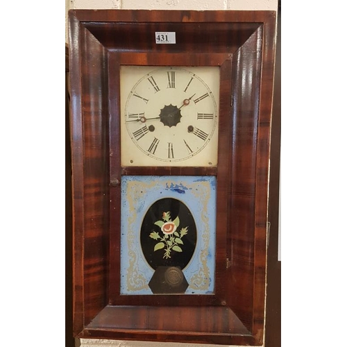 340 - Jerome Wall Clock, c.15.5 x 26in