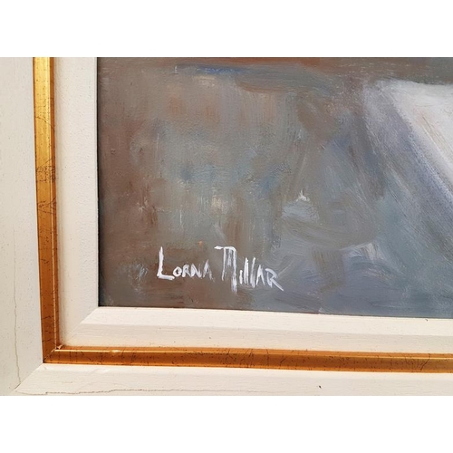 354 - Lorna Millar, Piano Lesson, oil on board, frame c.41 x 31in