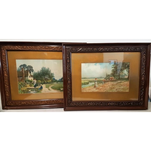 392 - Good Set of Six Edwardian Landscape Prints, each c.27 x 21in