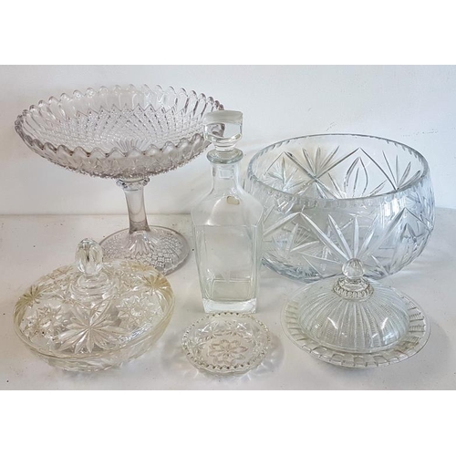 410 - Large Glass Centre Bowl and various other glass wares