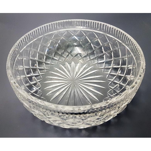 444 - Large Waterford Crystal Centre Bowl, c.10in diameter