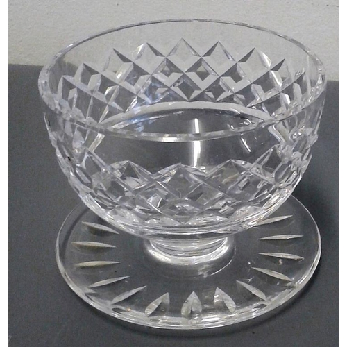 466 - Waterford Crystal Bowl, Tea Light Holder, Vase and a Pair of Cut Glass Items