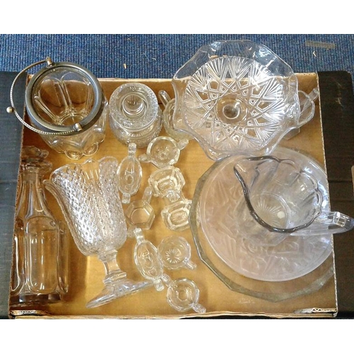478 - Victorian Celery Vase, other Glass Items and a Collection of Chippendale Glass Jug, Bowl and Pedesta... 