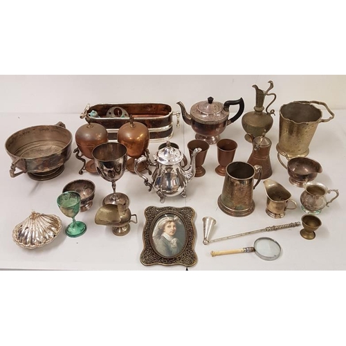 484 - Large Collection of Silver Plate, Brass and Copper Wares