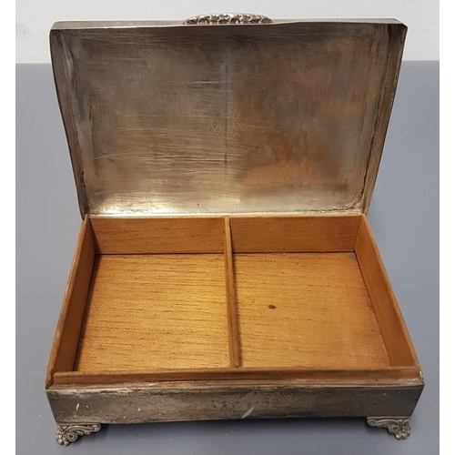 497 - Birmingham Silver Cigarette Box, Hallmarked Birmingham, c.412grams