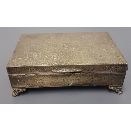 497 - Birmingham Silver Cigarette Box, Hallmarked Birmingham, c.412grams