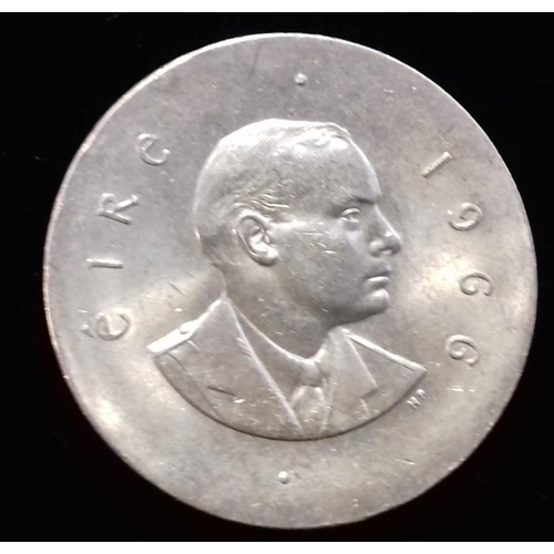537 - 1966 Padraig Pearse Ten Shilling Silver Coin