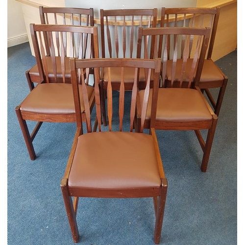 551 - Set of Six Hardwood Dining Chairs