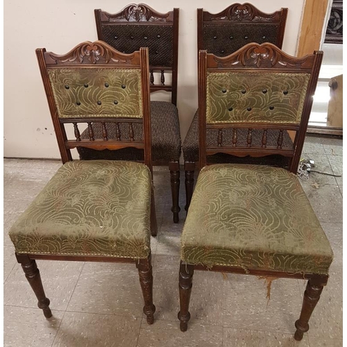 566 - Set of Four Edwardian Mahogany Dining Chairs