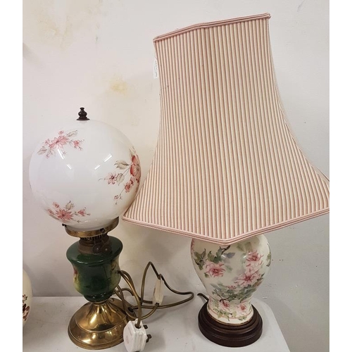 571 - Two Decorative Table Lamps with shades (electric), tallest 22in