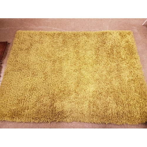 575 - Green (Chartreuse) Silk Rug - 8ft 10ins x 5ft 9ins