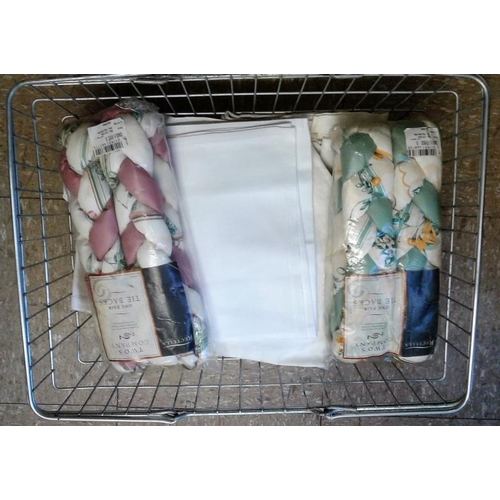 579 - Basket of Various Linens