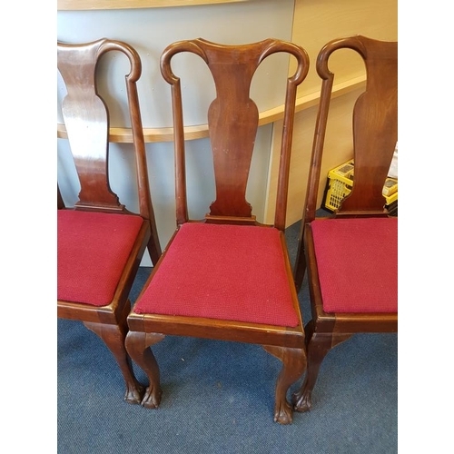 582 - Set of Four Queen Anne Style Dining Chairs