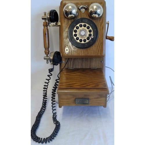 597 - Vintage Style Wall Mounted Telephone - 17ins