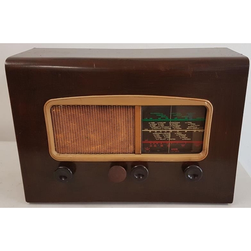 372 - Cossor Wooden Case Valve Radio, c.18 x 13in