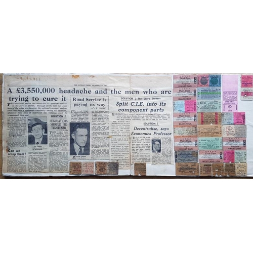 15 - Irish Railwayana Scrap Book, tickets, newspaper cuttings, notices etc.