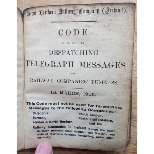 50 - Great Northern Railway Co., Ireland, Code To Be Used In Dispatching Telegraph Messages Upon Railways... 