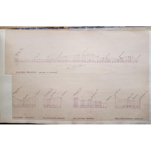 72 - Great Southern & Western Railway - Diagram of Gradients and Curves - oblong folio, c.23 x 12.5in