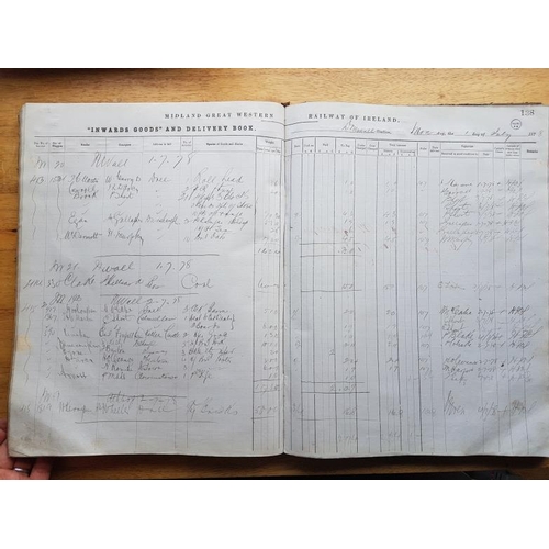 78 - Midland Great Western Railway of Ireland, Inwards Goods and Delivery Book, c.1878
