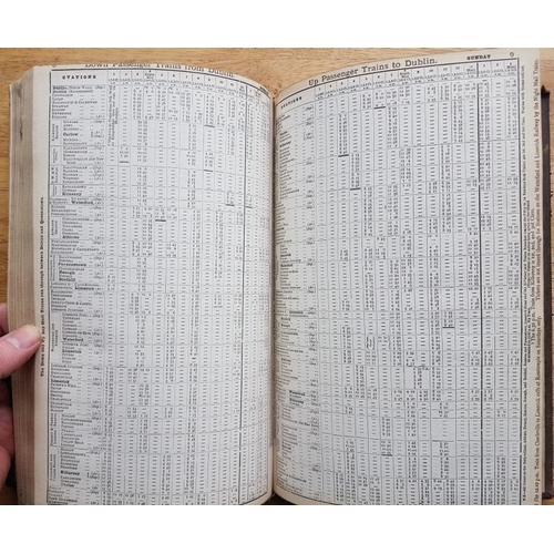 89 - Great Southern and Western Railway - Time Tables, 1st February 1879, leather bound