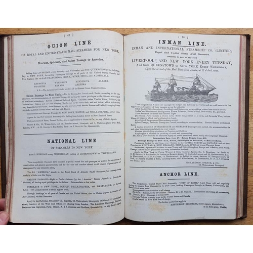 93 - Great Southern and Western Railway - Time and Fare Tables, 1st January 1887, with maps, leather boun... 
