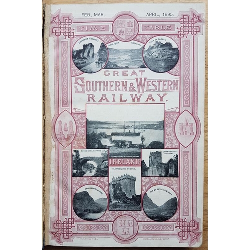 96 - Great Southern & Western Railway - Time Table 1895, with maps