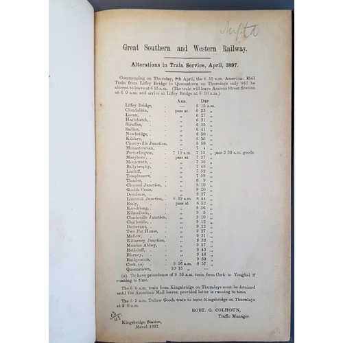 97 - Great Southern & Western Railways Service Time Tables with Alterations in Train Service April 18... 