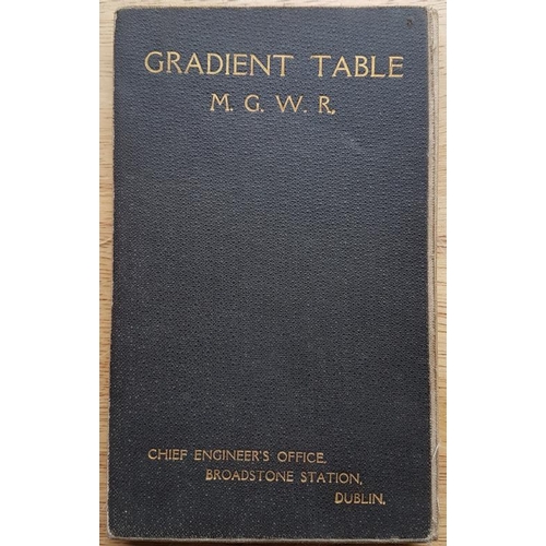 100 - Midland and Great Western Railway Gradient Table, Chief Engineer's Office, Broadstone Station, Dubli... 