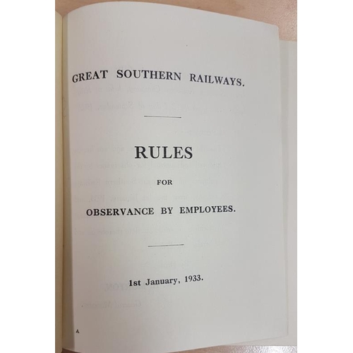 107 - Great Southern Railways Rule Book 1933
