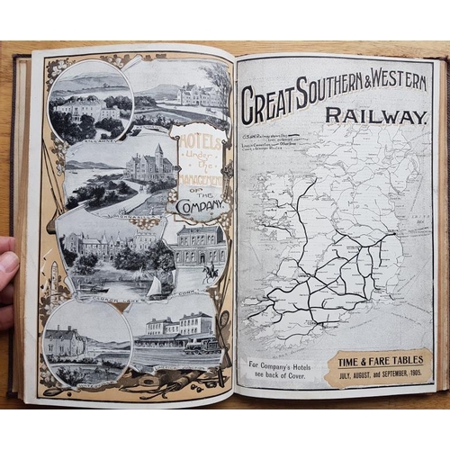 112 - Great Southern & Western Railway - Time Table 1905, with other relevant material bound in and fo... 