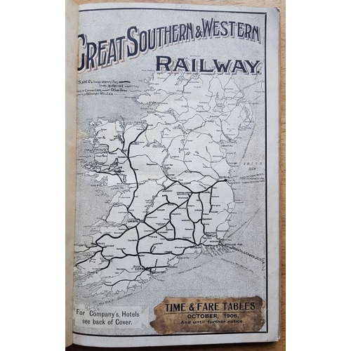 113 - Great Southern & Western Railway - Time Table 1906, with folding maps and other relevant materia... 