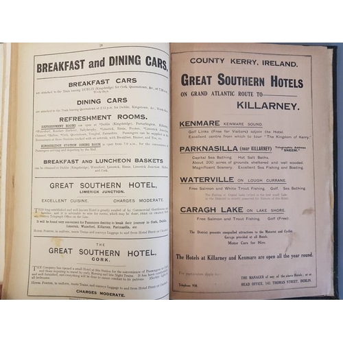 121 - Great Southern and Western Railway Time Tables from Nov 3rd 1919 with bound in alterations etc.