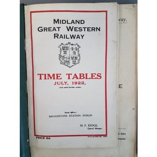 123 - Midland and Great Western Railway Working Time Table from May 1922 until further notice with bound i... 
