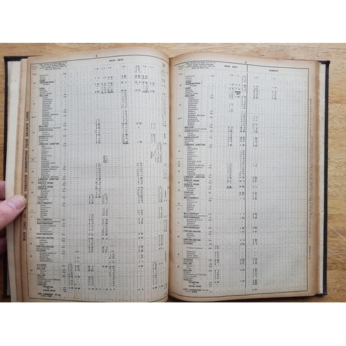 125 - Great Southern & Western Railway - Time Table 1925, with other relevant material bound in