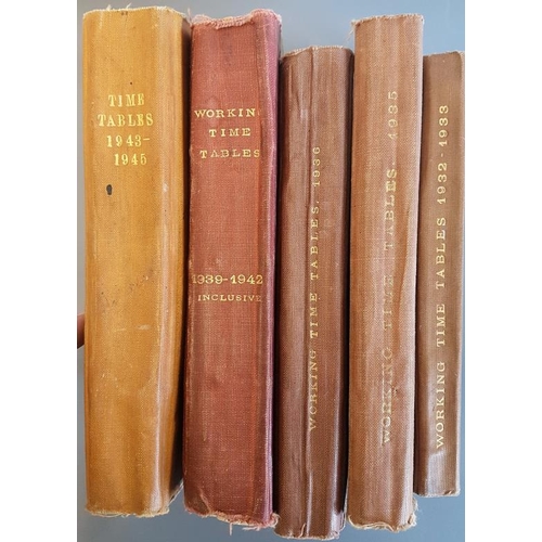 134 - Collection of Bound-in GSR and CIE Working Time Tables, c.1932-45 (6)