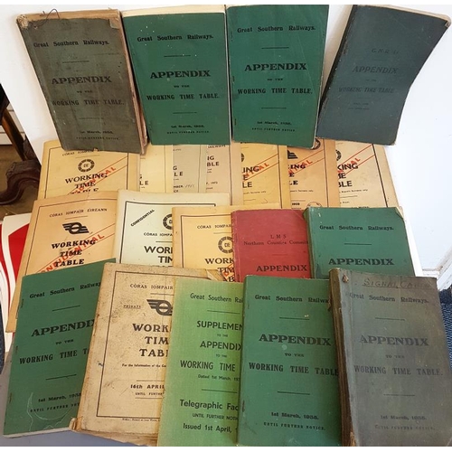 135 - Collection of GSR and CIE Working Time Tables c.1930's-70's, (21)