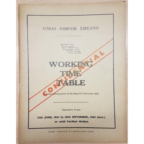 140 - C.I.E. Collection of 50 Working Time Tables 1945-1986 (Confidential - For The Information Of The Boa... 