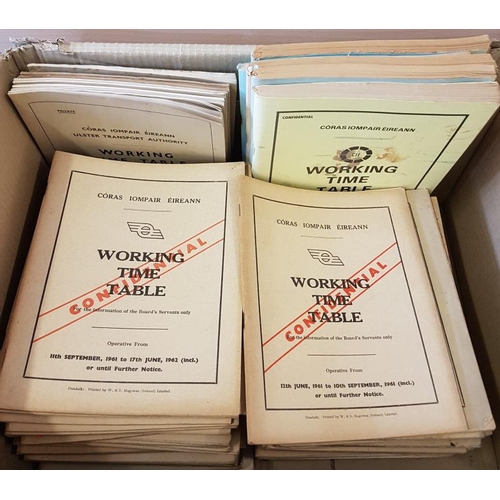 140 - C.I.E. Collection of 50 Working Time Tables 1945-1986 (Confidential - For The Information Of The Boa... 