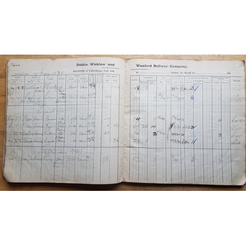 152 - Wexford Railway Company, Avoca Station Register of Undercharges, c.1903-1933