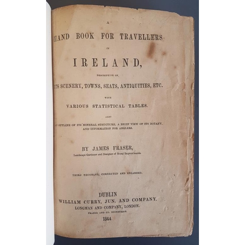 196 - Handbook For Travellers In Ireland by James Fraser, Dublin 1844, with later binding