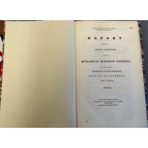 213 - Report on the Dungarvan Election Petition. London 1854. Folio modern quarter morocco