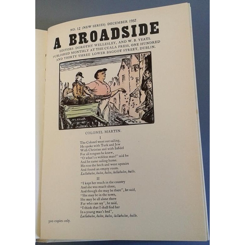 386 - W B Yeats and Dorothy Wellesley - Broadsides, New Irish and English Songs 1971, illustrated in colou... 