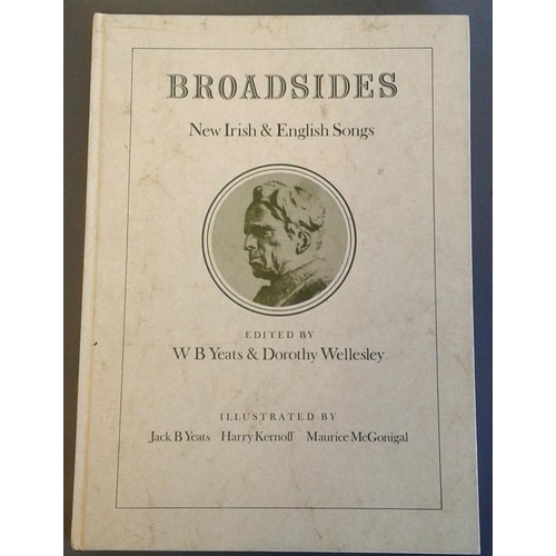 386 - W B Yeats and Dorothy Wellesley - Broadsides, New Irish and English Songs 1971, illustrated in colou... 