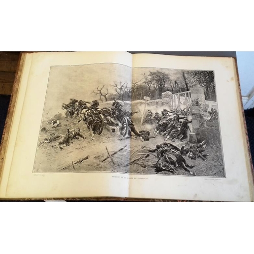 401 - Jules Richard En Campagne (Franco-Prussian War) 1889, Large folio with numerous plates with fine bin... 