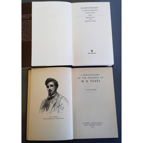 477 - A Bibliography Of The Writings of William Butler Yeats, by Allan Wade 1951 and Seamus Heaney - A Bib... 