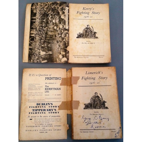 493 - [Fighting Story 1916-21] Dublin, Limerick, Cork and Kerry. 4 original editions. Some wear.