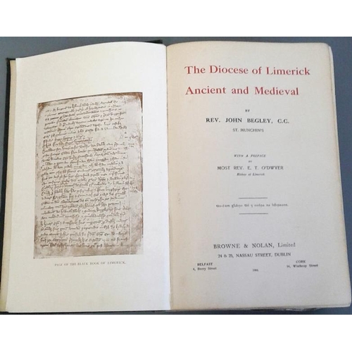 528 - The Diocese of Limerick by Canon John Begley. Three volume set in original cloth. scarce set.... 