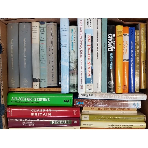 530 - Box Lot: British Educational and Social History. Approx. 30 books, including The Social Condition &a... 