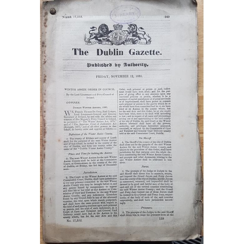 536 - The Dublin Gazette, Friday, November 12 1880 - Winter Assizes in Council